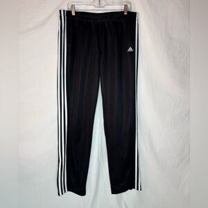 Adidas women’s track pants sizeXL 3 stripes climalite side pockets zip cuffs